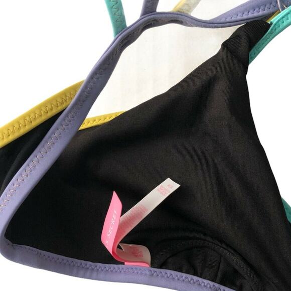 Victorias Secret Women Bikini Swim Top Medium Crossback Strappy Triangle Bikini - Picture 5 of 8